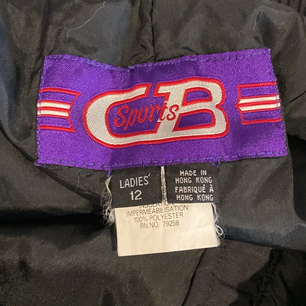 CB Sports Women’s Black Ski Snow Pants with Elastic Ankles Size 12 - Picture 5 of 6